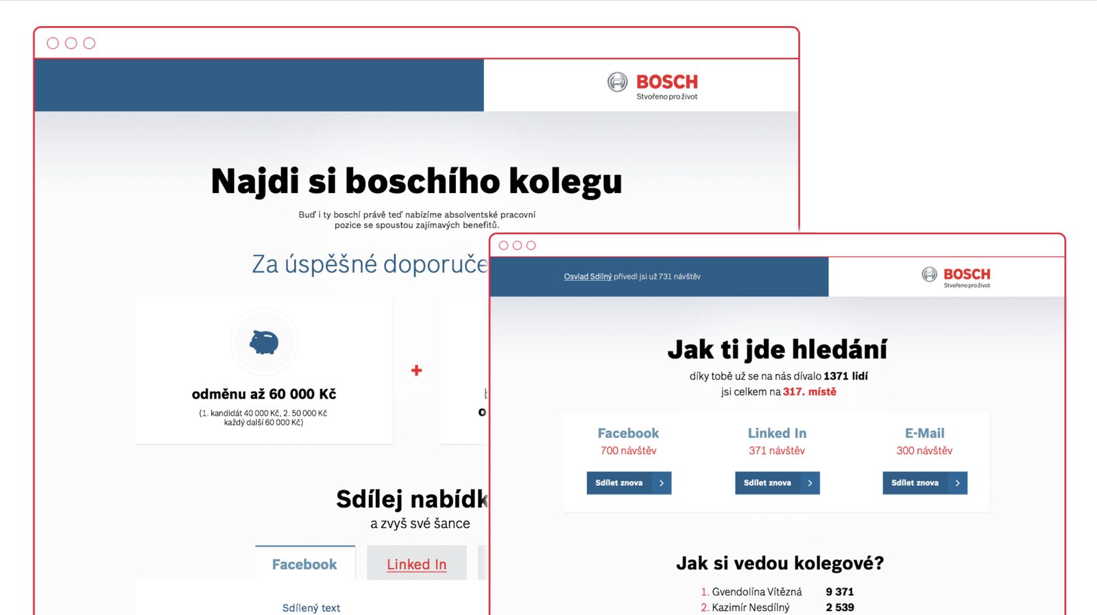 Interní sharing tool Bosch